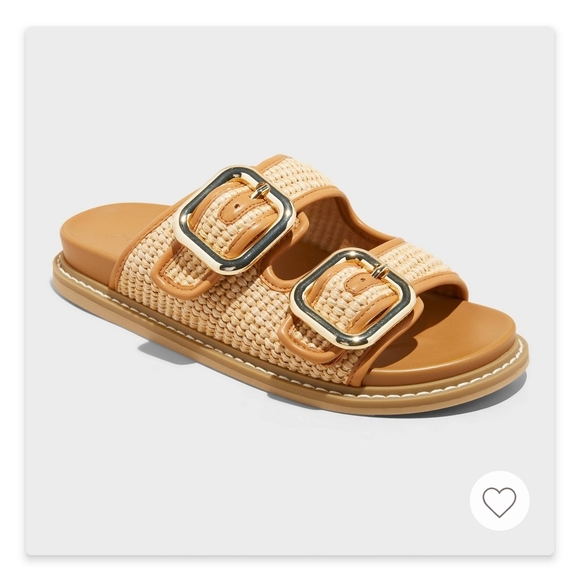 Universal Thread Beige Buckle Sandals - Picture 1 of 2